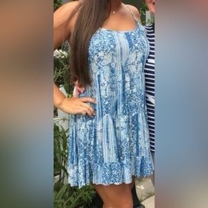 Blue & White Patterned Sundress